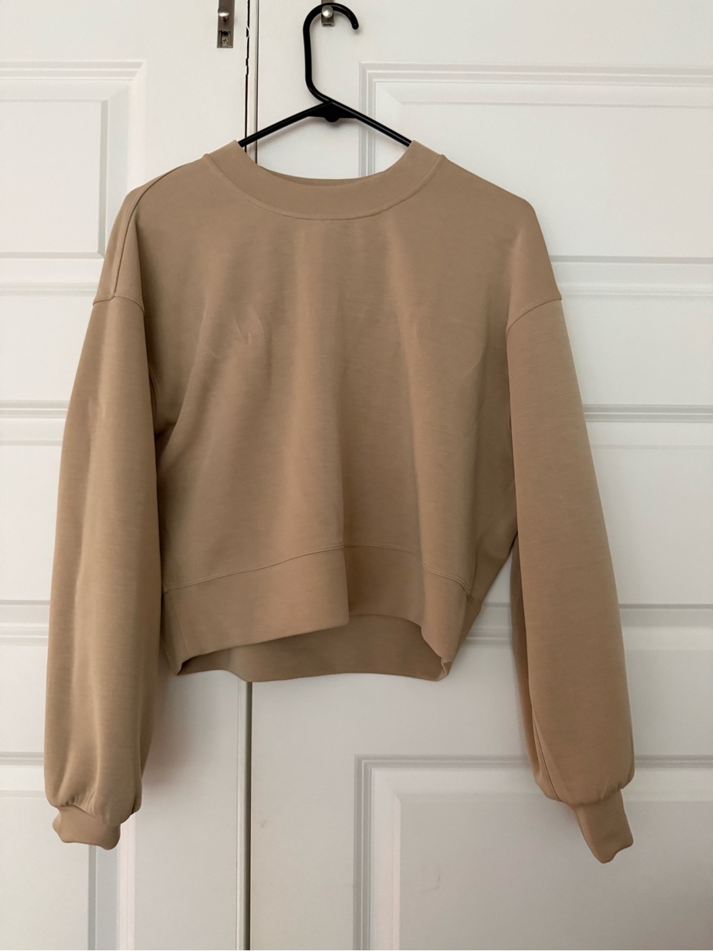 lululemon athletica Cropped Crew Sweatshirt in Beige